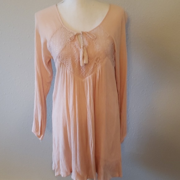 Purple Snow Tops - Large Purple Snow Brand Pale Pink Tunic.